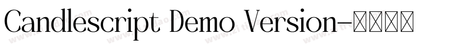 Candlescript Demo Version字体转换